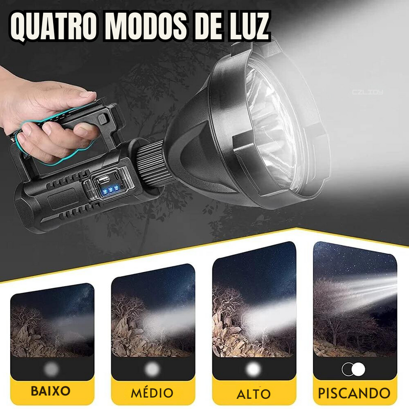 Lanterna 3 em 1 LED Spotlight [ULTRA POTENTE]