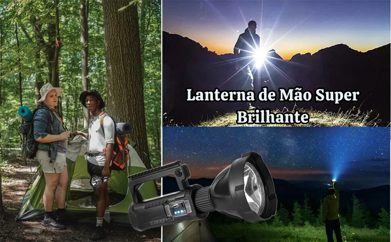 Lanterna 3 em 1 LED Spotlight [ULTRA POTENTE]