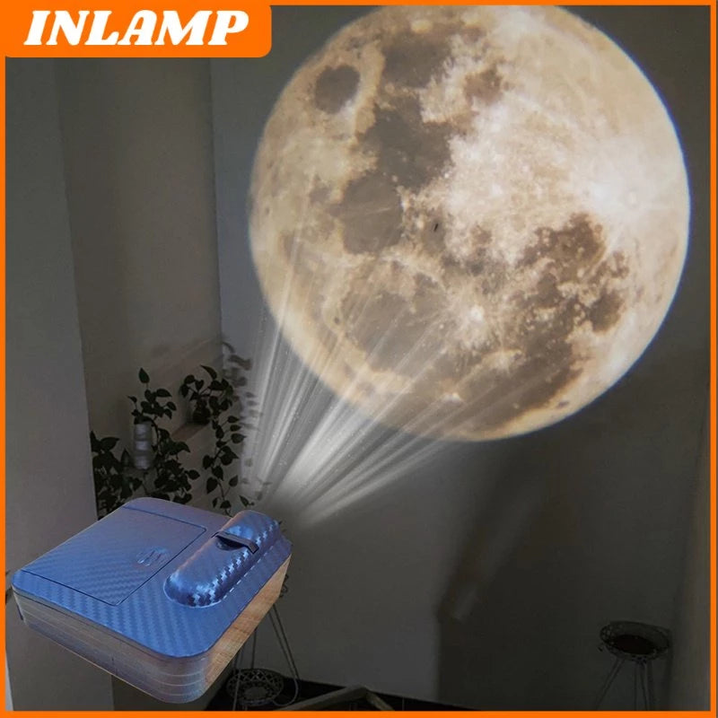 Lâmpada De Projecção Aurora Moon Galaxy Criativa Atmosfera Nocturna Projector De Luz Fotográfica Para Presente De Aniversário